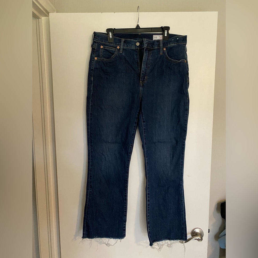 Gap Women's High Rise Kick Fit Dark Blue Jeans